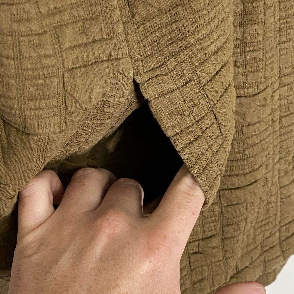 Habitat Jacket Womens XL Brown Cotton Textured Classy Boxy Modern Minimalist - Picture 6 of 13